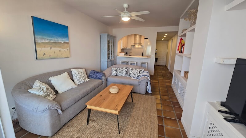 Apartemento de alquiler Cristina a 50m de playa - living comedor