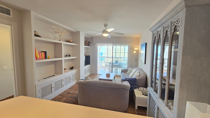 Apartemento de alquiler Cristina a 50m de playa - living comedor